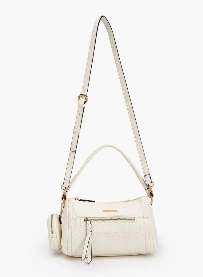 Celeste Textured Shoulder Bag With Pouch